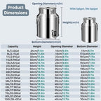Stainless Steel Milk Can with Spigot Milk Bucket Beverage Dispenser - Image 3