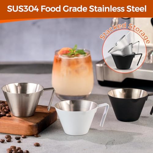 YARRAMATE 4 Pack Stainless Steel Espresso Shot Cup, 3.4oz (Black) - Image 5