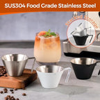 YARRAMATE 4 Pack Stainless Steel Espresso Shot Cup, 3.4oz (Black) - Image 5