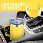 20oz Stainless Steel Insulated Tumbler with Handle and Lid, Double Wall Vacuum Insulated Coffee Mug, Leak Proof Travel Mug for Hot and Cold Drink, Mix Color-4 Pack - Image 6