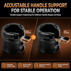 IKAPE Portafilter Holder, Fully Adjustable Espresso Tamping Station and Portafilter Stand for 51/54/58mm Portafilters, Rotary Diameter Ring, Height and Handle Support, Aluminum Alloy, Non-Slip Base - Image 6