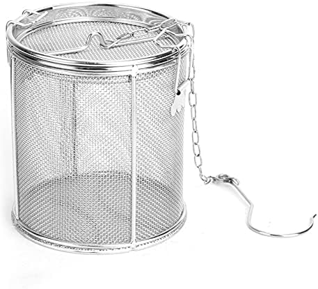 Stainless Steel Spice Seasoning Strainer Tea Ball Strainer Soup Seasonings Seperation Basket Spice Filter Kitchen Tools(12 * 13cm) by Tyenaza