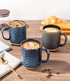 GBhome Coffee Mugs Set of 6, 16 oz Blue Coffee Cups with Large Handle - Image 6