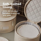 storageLAB China Storage Containers, Containers for Organizing, Hard Shell Case, Felt Plate Dividers, Moving Supplies, Storage Box, Wine, Dishes, Glasses Storage, Charger Plates Storage Containers - Image 6