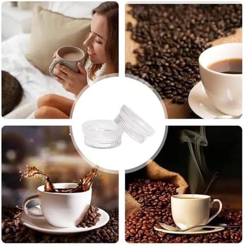 Coffee Tamper for Pot Rotary Powder Dosing Ring Coffee Distributor Leveler Espresso Tools Kitchen Supplies Dosing Funnel 54mm(Medium White) - Image 6