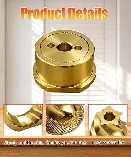 Grinder Conical Burr Replacement Set Fits for Breville BES995/BES980XL/BES990/BES880/BES881/BES878 Espresso Machines (Titanium Coated, golden) - Image 4