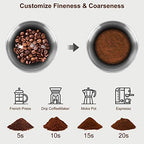Secura Electric Coffee Grinder and Spice Grinder with 2 Removable Bowls And French Press Coffee Maker, 304 Grade Stainless Steel Insulated Coffee Press 50 Oz. - Image 2