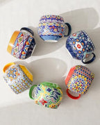 HENXFEN LEAD Large Boho Ceramic Coffee Mugs Set of 6, 20 oz - Image 3