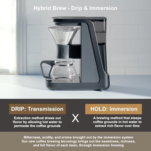 Tiger Hybrid Automatic Coffee Maker | Pour Over & Immersion Coffee Machine | 3 Brew Modes (Classic, Immersion, Iced) | Precision Temp Control | Japanese Design | 24 oz (0.72L) Glass Carafe | Black​ - Image 4