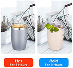 VEGOND Stainless Steel 12 oz Tumblers bulk Vacuum Insulated Double Wall Travel Tumbler with Lid and Straw Reusable Tumbler, Grey 6 pack - Image 3