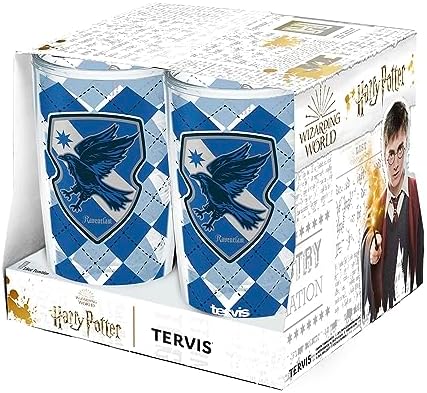 Tervis Harry Potter Ravenclaw Collection Made in USA Double Walled Insulated Tumbler Travel Cup Keeps Drinks Cold & Hot, 16oz - 4pk, Ravenclaw by TervisTumblerCompany
