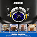 APOXCON Milk Frother and Steamer, Automatic Warm & Cold Foam Maker with Stainless Steel Jug, Detachable Electric Coffee Frother for Cappuccino, Latte, Hot Chocolate - Image 4