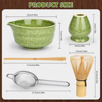 Matcha Set,Premium Complete Ceremonial Grade Set With Bamboo Whisk, Bowl Spout, Scoop, Sifter & Holder - Image 2