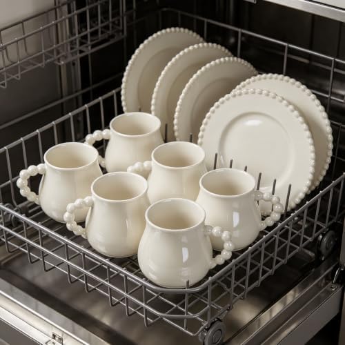8oz Cappuccino Cups with Saucers and Spoons, Tea Cups Set of 6 - Image 6