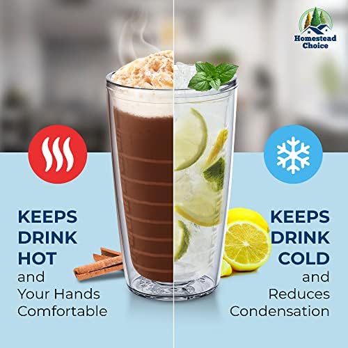 Insulated Tumblers Plastic 16oz 4pack - Keeps Drinks Cold & Hot - Image 5
