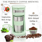 Mixpresso Single Serve & Single Cup Coffee Maker with 14oz Travel Mug Green - Image 3