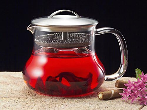 Yama Sitka 24oz Borosilicate Glass Teapot with Built-in Mesh Filter, Dishwasher Safe, Ideal for Loose Leaf Tea, Dishwasher Safe - Image 2