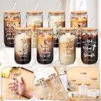 Skylety 8 Sets Christian Glass Cups for Women with Lids Straws Brushes - Image 6