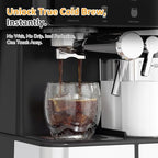 SUNVIVI Espresso Machine with Cold Brew, All-in-one Iced Coffee Maker with Automatic Milk Frother, LED Touchscreen, 51OZ Water Tank, Pressure Coffee Machine for Latte, Cappucinno, Self-clean, Black - Image 4