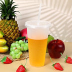 30 Pack Tumblers with Lid and Straw Reusable Plastic Clear Cups Bulk Water Bottles 24 Ounces Cups Travel Mug Cup for Iced Coffee Cold or Hot Drink Juices Birthdays Party Outdoor Use - Image 4