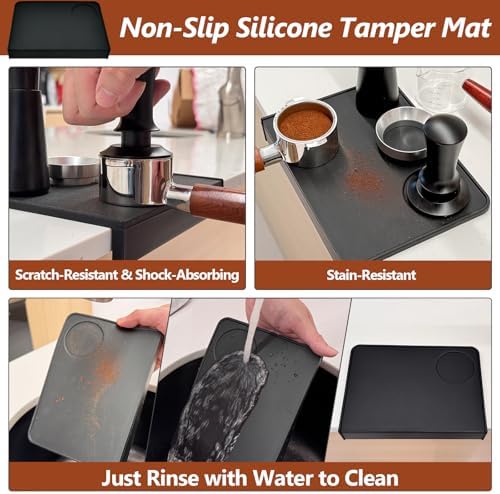7 Pcs 51mm Espresso Accessories Kit, Spring Loaded Calibrated Tamper, WDT Tool, Coffee Measuring & Espresso Cup and Tamper Mat, Puck Screenr & Dosing Funnel, 51mm Espresso Machine Accessories - Image 6