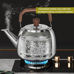 5l Modern Whistling Tea Kettle - Ergonomic 316 Stainless Steel Stovetop Kettle For Fast Boiling, Durable & Stylish, Perfect For Home Or Kitchen Use Sliver 5.3 Quarts - Image 2
