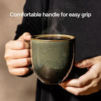 theterra Ceramic Coffee Mugs Set of 6, 12 oz Coffee Cups with Handle - Image 6