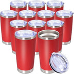 20oz Tumbler Stainless Steel Tumbler Coffee Tumbler with Lid Red, 12P by AUWBON
