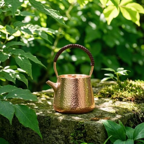 predolo Hammered Copper Teapot Compact Copper Tea Kettle Traditional - Image 3
