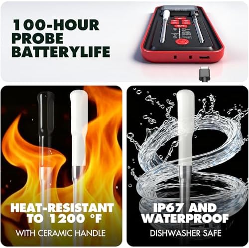 Smart Bluetooth Wireless Meat Thermometer Digital for Grill, Smoker, BBQ - Image 6