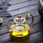 Removable Glass teapot with Infuser Home Tea Brewer Tea Set Large Capacity Portable Tea Kettle Container Cleanable (with Cup 700ml) - Image 3