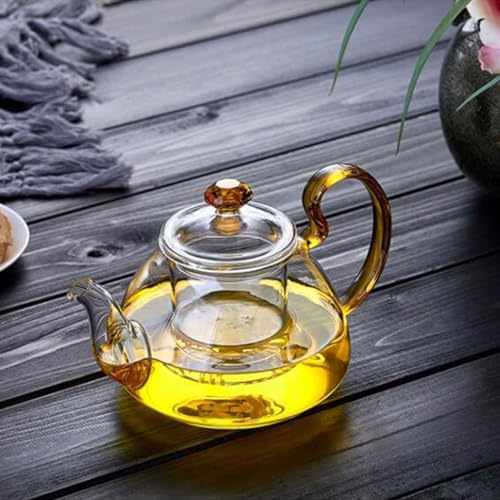Removable Glass teapot with Infuser Home Tea Brewer Tea Set Large Capacity Portable Tea Kettle Container Cleanable (with Cup 700ml) - Image 3