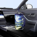 Meoky 40 oz Tumbler with Handle and Straw: Stainless Steel Insulated Tumbler with Lid and Straw - 100% Leak Proof Tumbler for Car Cup Holders - Travelers Commuters Workers, Pathway - Image 5