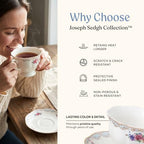 Joseph Sedgh Collection Romantic Bloom Bone China Dinnerware Set, 57-Piece - Image 6