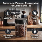 Luocute Automatic Vacuum Coffee Canister 700ml Borosilicate Glass - Image 4