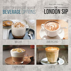 The London Sip Stainless Steel Stovetop Espresso Maker Moka Pot and Coffee Spoon Set - Image 3