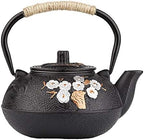 tetsubin cast iron teapot japanese tea kettle workshop with Stainless Steel Infuser(Plum bamboo pattern 20oz）【2.1 lb】 by Unknown