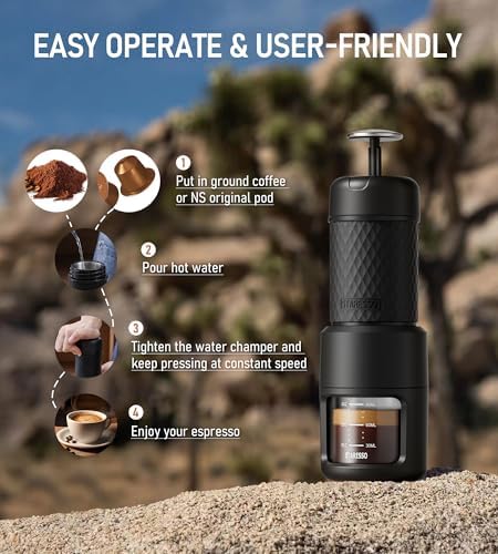 STARESSO Classic Manual Espresso Maker, 2 IN 1 Travel Coffee Machine - Image 6