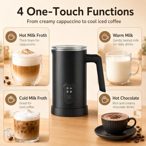 Professional Automatic Foam Maker Electric Milk Frother (White) - Image 3