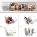 Yerliker 8 Pcs Clear Stackable Storage Bins with Lids, Extra Large - Image 5