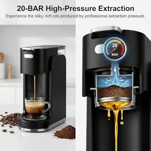 Single Serve Coffee Maker, 4 in 1 Hot and Iced Coffee Machine - Image 4