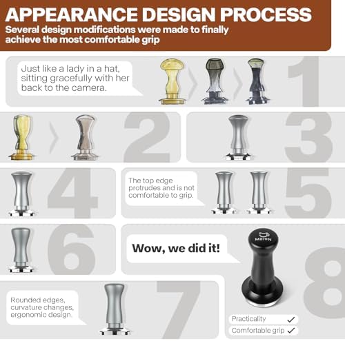 MEION Espresso Tamper 58.5mm Coffee Tamper, Calibrated Dual Spring Loaded Barista Tamper with Stainless Steel Base, Comes with aluminum storage pad (58.5MM, Black) - Image 6