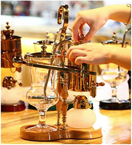 JITEM Cafetera Belgium Luxury Royal Family Balance Syphon Coffee Maker Siphon Brewer Elegant Design Retro Style with U Handle Glass Siphon Pot for Coffee or Tea - Image 7