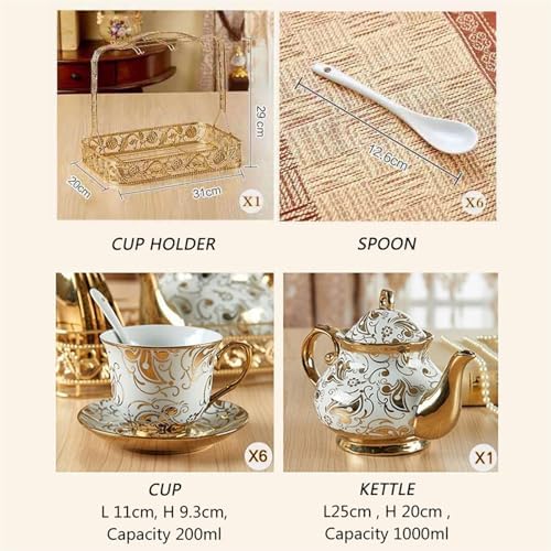 Water Pitcher Teapot Set Living Room Household European Ceramic Cup Heat-Resistant Cold Kettle Cold Kettle Water Cup Water Jug - Image 2