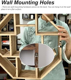 Oriental Tea Cup Holder Stand, Coffee Cup Floating Decorative Shelves, Mug Display Rack for Teahouse, Multi-Cube Curio Cabinet Organizer(Natural,Small) - Image 4