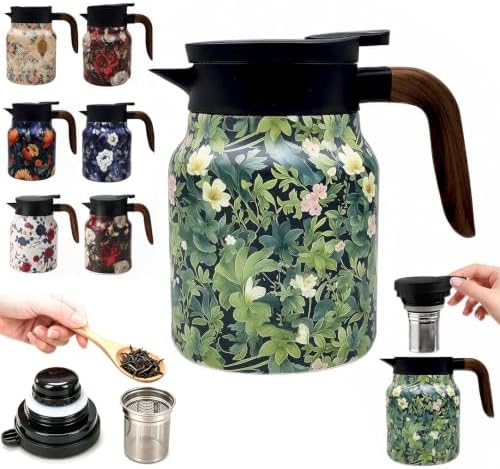 Vintage Teapot with Infuser, 35 oz Insulated Tea Pot for Loose Leaf Tea by Unknown