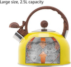 HEAGER Ceramic teapot, Stove Top Kettle, Whistling Kettle, Tea Infuser,Tea Pot, Whistle Teapot Stainless Steel Kettle with Heat Resistant Handle for Stove Top Induction Cooker - Image 6