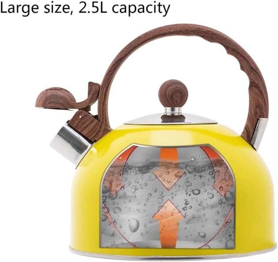 HEAGER Ceramic teapot, Stove Top Kettle, Whistling Kettle, Tea Infuser,Tea Pot, Whistle Teapot Stainless Steel Kettle with Heat Resistant Handle for Stove Top Induction Cooker - Image 6