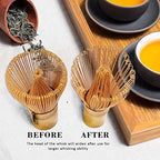 BambooMN Japanese Matcha Tea Set - Chasen + Strainer + Spoon + Scoop - 10 Sets - Image 4
