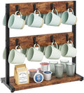 IBUYKE Coffee Mug Holder for Countertop,16 Hook Mug Tree,Brown TBJ001H by IBUYKE